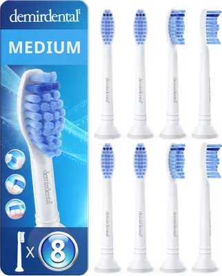 Produktbild von 8er demirdental Medium Aufsteckbürsten für Philips Sonicare Proresults | Weiß