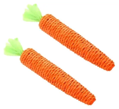 Produktbild von Interaktives Sisal-Karotten-Kauspielzeug für Katzen, 2 Stück