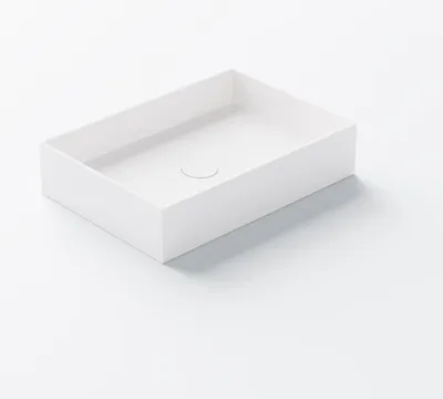 Produktbild von Steinberg Serie 440 Aufsatzwaschtisch, eckig, ohne Überlauf, 500x350x110mm, SOLIDSurface, 4407310W