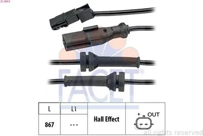 Produktbild von FACET ABS Sensor Raddrehzahl für RENAULT SCÉNIC II (JM0/1) 21.0053