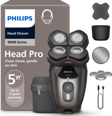 Produktbild von Philips Glatzenrasierer Rasiergerät Haarpflege Pro Series 9000 Präzision Einfachheit für Männer Frauen