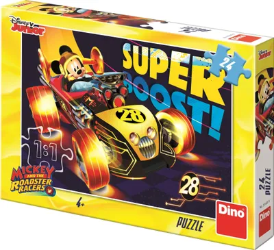 Produktbild von DINO Puzzle Mickey Mouse auf dem Rennen 24 Teile