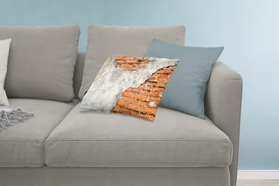 Produktbild von MuchoWow® Zierkissen Sofakissen Wohnzimmer Dekokissen 60x40 cm Mauer - Ziegel - Beton - Kopfkissen - Polster mit Foto