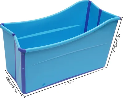 Image de Baignoire, design portable, capacité de charge 90 kg, bleu