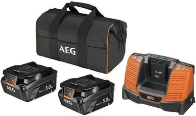 Produktbild von AEG 18 V Pro18V Akku-Starterset SETL1840S, 2x 5,0 Ah Akku + Ladegerät Akku für AEG Powertools