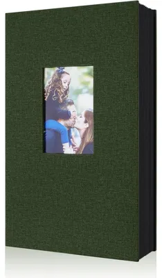 Zdjęcie produktu dla Album fotograficzne 10x15 cm, 300 zdjęć, okładka z płótna, kolor zielony, album wkładkowy, format poziomy
