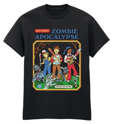 Obrázok produktu pre Tričko Steven Rhodes, motív: zombie apokalypsa, základná čierna farba, veľkosť S