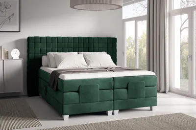Produktbild von Boxspringbett Elektrisch Bett VIDAL 180x200cm in Stoff Fresh Flaschengrün