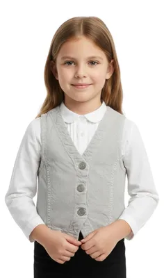 Produktbild von Zara Kinderweste aus Denim Baumwolle grau 122