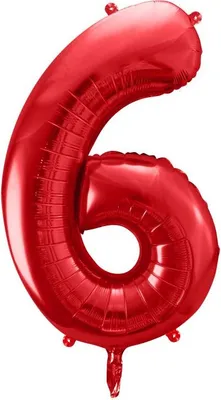 Produktbild von Ziffernballon Zahlen Heliumballon Geburtstag Rot - 6