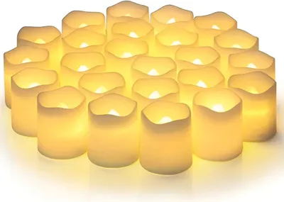 Obrázek produktu pro sada 4 svíček LED bez plamene s realistickým efektem blikání, LED votivní svíčky s výdrží 200 hodin - LUXICANDLE