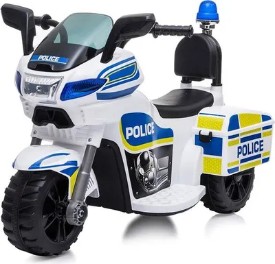 Produktbild von Chipolino Kinder Elektromotorrad Polizei 3 Räder Scheinwerfer Musikfunktion weiß