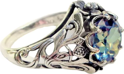 Produktbild von Uni-Ring mit ausgehöhltem Kunststein für Männer und Frauen, Vintage-Fingerring mit Schnitzerei, Valentinstagsgeschenk-Antikes Silber,US 10