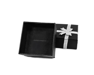 Produktbild von 10 x Ringetuis Schmuckschachtel Ringebox Schmuckkästchen Schmucketuis (schwarz)
