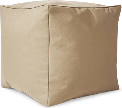 Produktbild von Green Bean® Sitzhocker "Cube" 40x40x40cm mit EPS Perlen Füllung - Fußhocker für Sitzsäcke - Beige