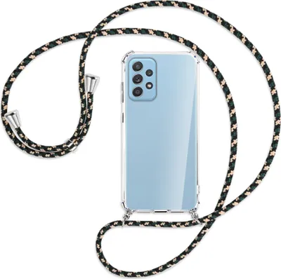 Produktbild von Handykette Backcover-Schutzhülle mit Band (Metall silberfarben) für Samsung Galaxy A52 4G / 5G, A52s 5G - camouflage