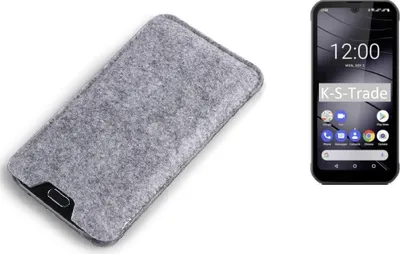 Produktbild von K-S-Trade Filz Handyhülle kompatibel mit Gigaset GX290 Schutzhülle Filztasche Filz Tasche Case Sleeve Handy Hülle Filzhülle grau