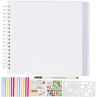 Obrázek produktu pro Omgoods – Album pro scrapbook, formát 31,5 x 31,5 cm, s 40 stránkami, určené pro uchovávání rodinných vzpomínek