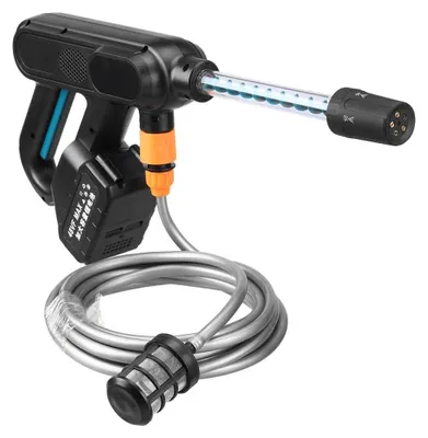 Produktbild von Akku Hochdruckreiniger - Elektrische Wasserpistole - 18V wiederaufladbar - 2 Akkus - 3 Stufen - Tragbarer Hochdruckstrahl