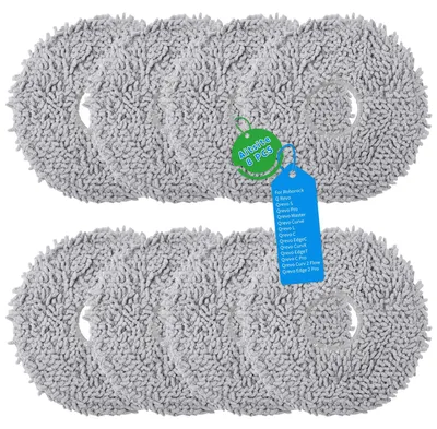 Produktbild von Wischmopps - Waschbare Wischpads für Saugroboter - 8 Stück - Kompatibel mit Qrevo Pro, QV 35A, QV 35S, Saros 10R, Q Revo, Qrevo MaxV, Curve, Edge, S, Master, Qrevo Slim