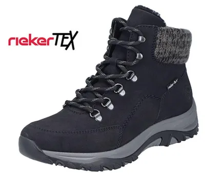 Produktbild von Rieker Damenschnürstiefel Tex schwarz/anthrazit M961000 (39/schwarz/anthrazit)