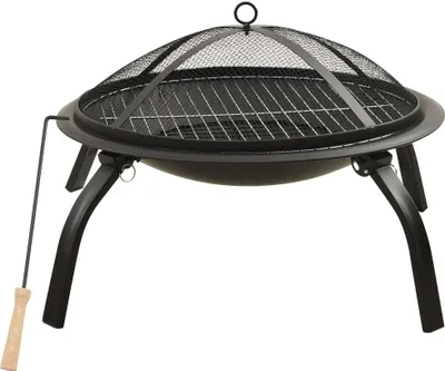 Immagine prodotto di Braciere e Barbecue 2 in 1 con Attizzatoio 56x56x49 cm Acciaio