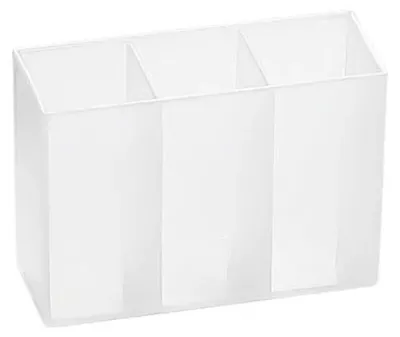 Produktbild von Mini-Aufbewahrungsbox zur Wandmontage, 3 Fächer, selbstklebend, transparent, stanzfrei, Organizer für Zuhause, Badezimmer
