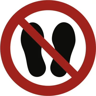 Produktbild von Betreten der Fläche verboten ISO 7010 Folie Ø 100 mm.