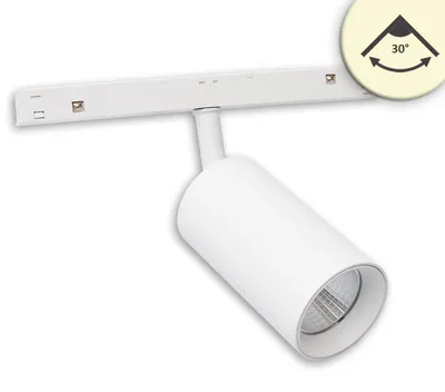 Produktbild von ISOLED 116751 Track48 Schienenstrahler weiß, 16W, 30°, UGR<19, 48V DC, 3000K, CRI90, DALI dimmbar