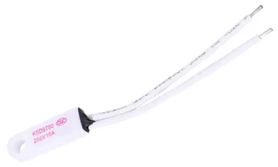 Produktbild von KSD9700 Normalerweise geschlossener Temperaturkontrollschalter, Keramiksonde 40-150℃ 250V 10A145℃