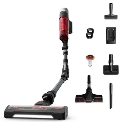 Obrázok produktu pre Rowenta X-Force Flex 9.60 RH2098WO, Tyčový vysávač 2 v 1, Bezvreckové, Čierna, Červená, 0,6 L, Obdĺžnikový, Suchý