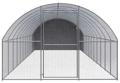Zdjęcie produktu dla vidaXL Kurnik zewnętrzny 3x12x2 m Stal ocynkowana