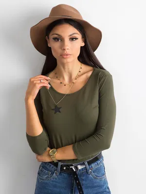 Produktbild von Basic Feel Good Langarm-T-Shirt für Frauen Rodabar khaki S