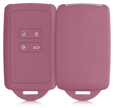 Produktbild von kwmobile Autoschlüssel Hülle kompatibel mit Renault 4-Tasten Smartkey Autoschlüssel (nur Keyless Go) - Silikon Schutzhülle Schlüsselhülle Cover in
