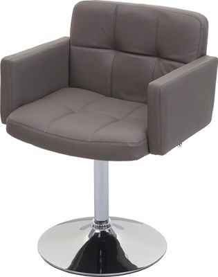 Orlando jídelní židle, kuchyňská židle otočná židle židle, Imitace kůže chrom  taupe-grey