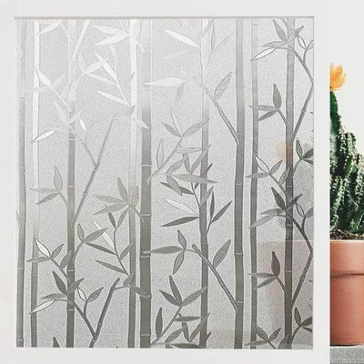 Obrázek produktu pro Elektrostatická, neprůhledná bambusová fólie s UV ochranou, 45 x 200 cm, nelepivá