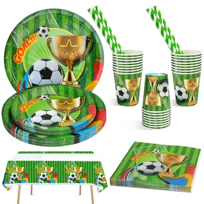 Obrázok produktu pre Sada 101 kusov detského riadu s motívom futbalu