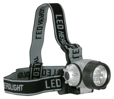 Produktbild von LED Stirnlampe mit 7 LEDs 7 x 5 cm silber Kopf Stirnband einstellbar