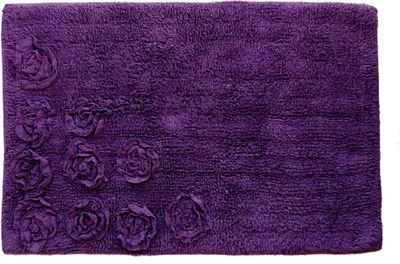 Produktbild von Badematte ROSEN lila mit Rosenmuster Duschvorleger Badvorleger Duschmatte