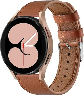 Produktbild von Strap-it Samsung Galaxy Watch 4 40mm Lederarmband (eng Braun)