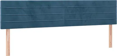 Produktbild von vidaXL Kopfteile Dunkelblau 180x5x78/88 cm Samt