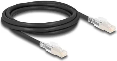 Obrázok produktu pre DeLOCK 80256, 2 m, Cat6a, S/FTP (S-STP), RJ-45, RJ-45, Čierna