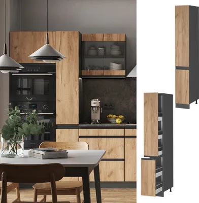 Produktbild von Apothekerschrank Vicco R-Line Goldkraft Eiche 30 cm J-Shape, Model 39781