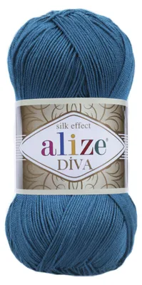 Produktbild von Alize Diva 646 Petrol Glanzgarn 100g/350m weich, hautfreundlich