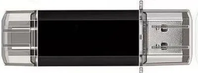 Produktbild von INF Kurzer 2-in-1 USB-Stick USB 3.0 High Speed für PC und Smartphone Schwarz 32 GB