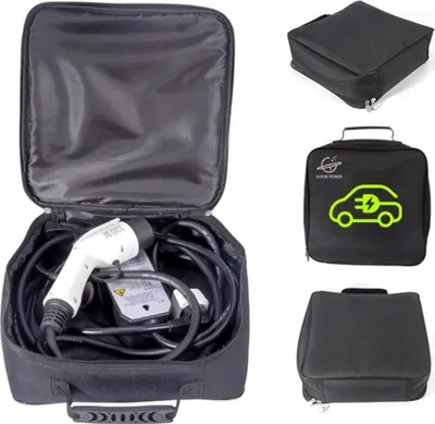 Immagine prodotto di Custodia per cavo di ricarica per auto elettriche (EV), organizer per cavi, borsa per il trasporto, custodia per cavo di ricarica di tipo 2