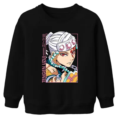 Imagen del producto de Sudadera con capucha para cosplay uni, estilo "Tengen Uzui" de la serie de anime "Kimetsu no Yaiba", con diseño de diadema de joyas, para niños, color , talla 104