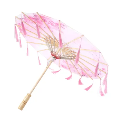 Zdjęcie produktu dla Parasol, parasol papierowy olejowany, parasol z frędzlami, parasol dekoracyjny, rekwizyt taneczny