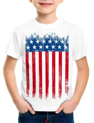 Produktbild von style3 USA Flagge Kinder T-Shirt banner vereinigte staaten von amerika us stars stripes