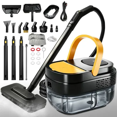 Imagen del producto de Limpiador a vapor de mano - Limpiadora de vapor a mano - 2500 W - 1,6 litros - 18 accesorios